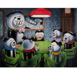 Little Dogs Playing Poker Original painting product image