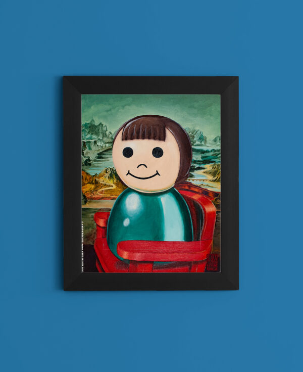 8.5 x 11 Little Lisa No 1 painting on wall