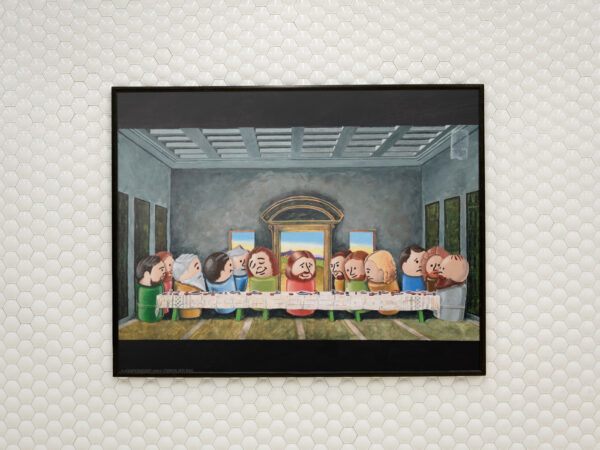 "Little Last Supper" hanging on wall