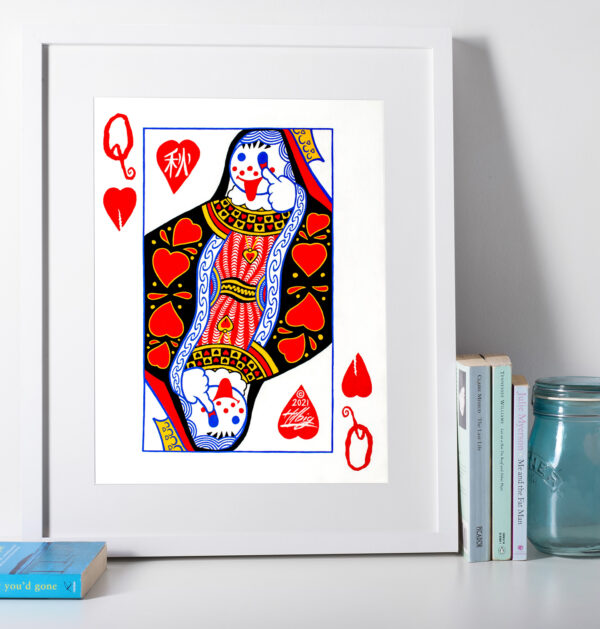 Queen of Broken Hearts Letter size print in a photo frame